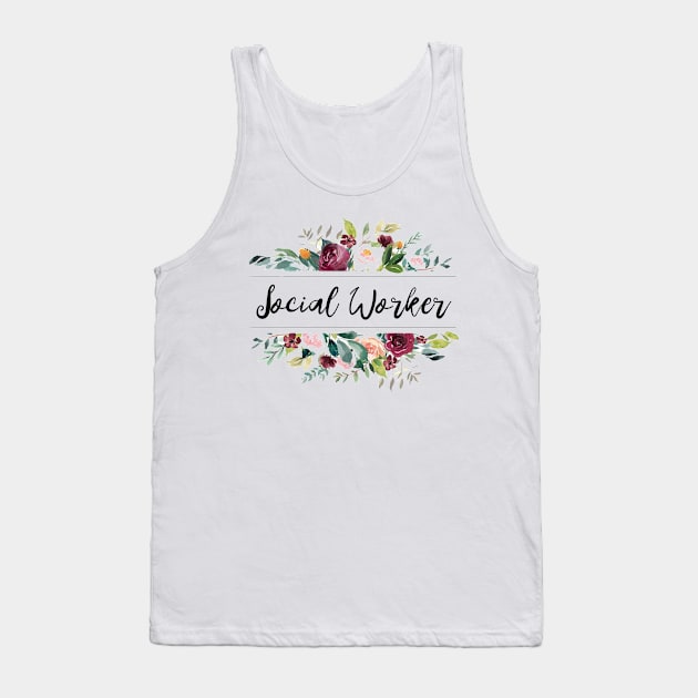 School Social Worker Tank Top by EtheLabelCo